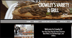 Desktop Screenshot of crowleysvarietyandgrill.com